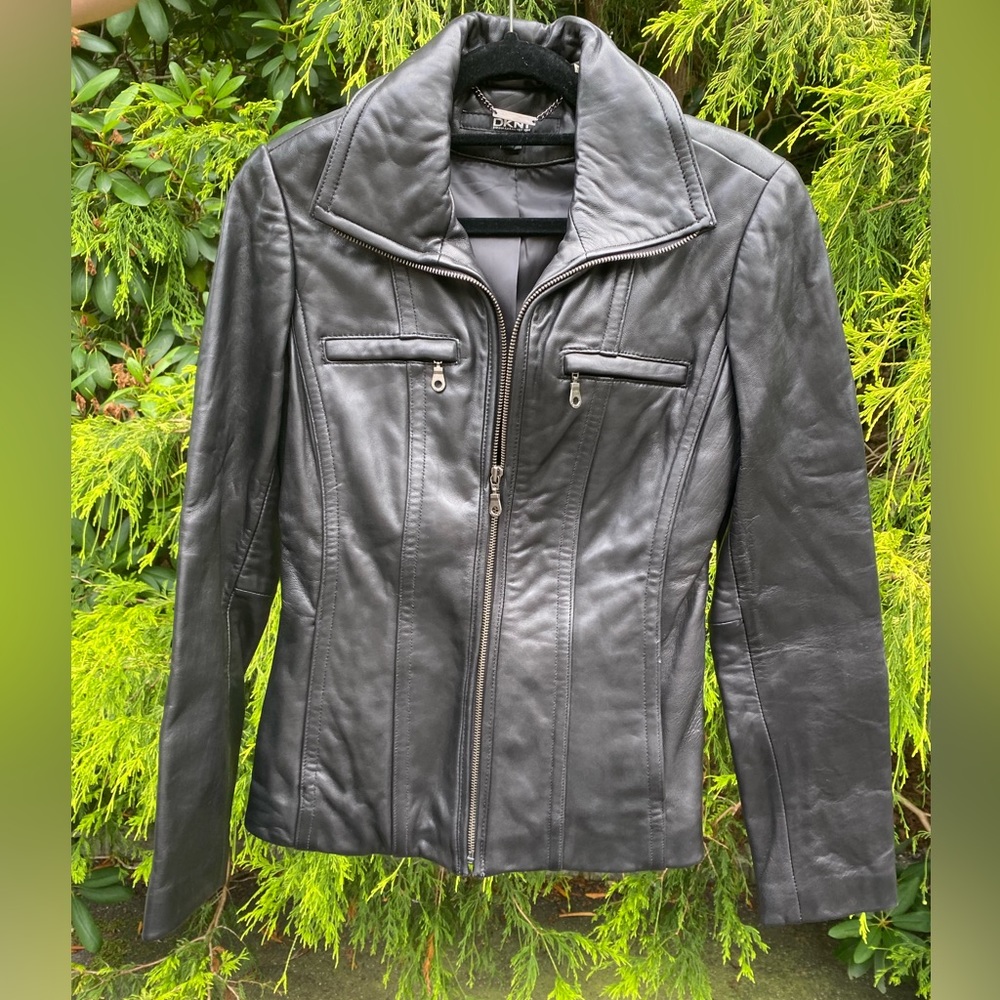 DKNY Genuine Leather Jacket; Excellent Condition